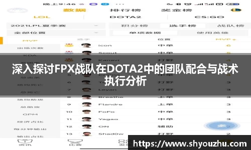 深入探讨FPX战队在DOTA2中的团队配合与战术执行分析